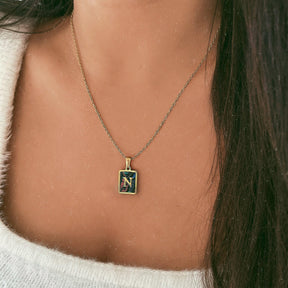 BohoMoon Stainless Steel Lourdes Initial Necklace