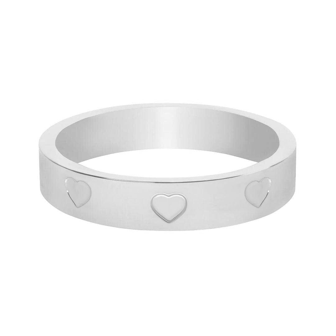 BohoMoon Stainless Steel Love Actually Ring Silver / US 4 / UK H / EUR 46 / (xxsmall)