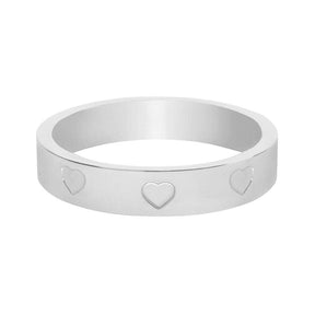 BohoMoon Stainless Steel Love Actually Ring Silver / US 4 / UK H / EUR 46 / (xxsmall)