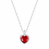 Bohomoon Stainless Steel Love Heart Birthstone Necklace