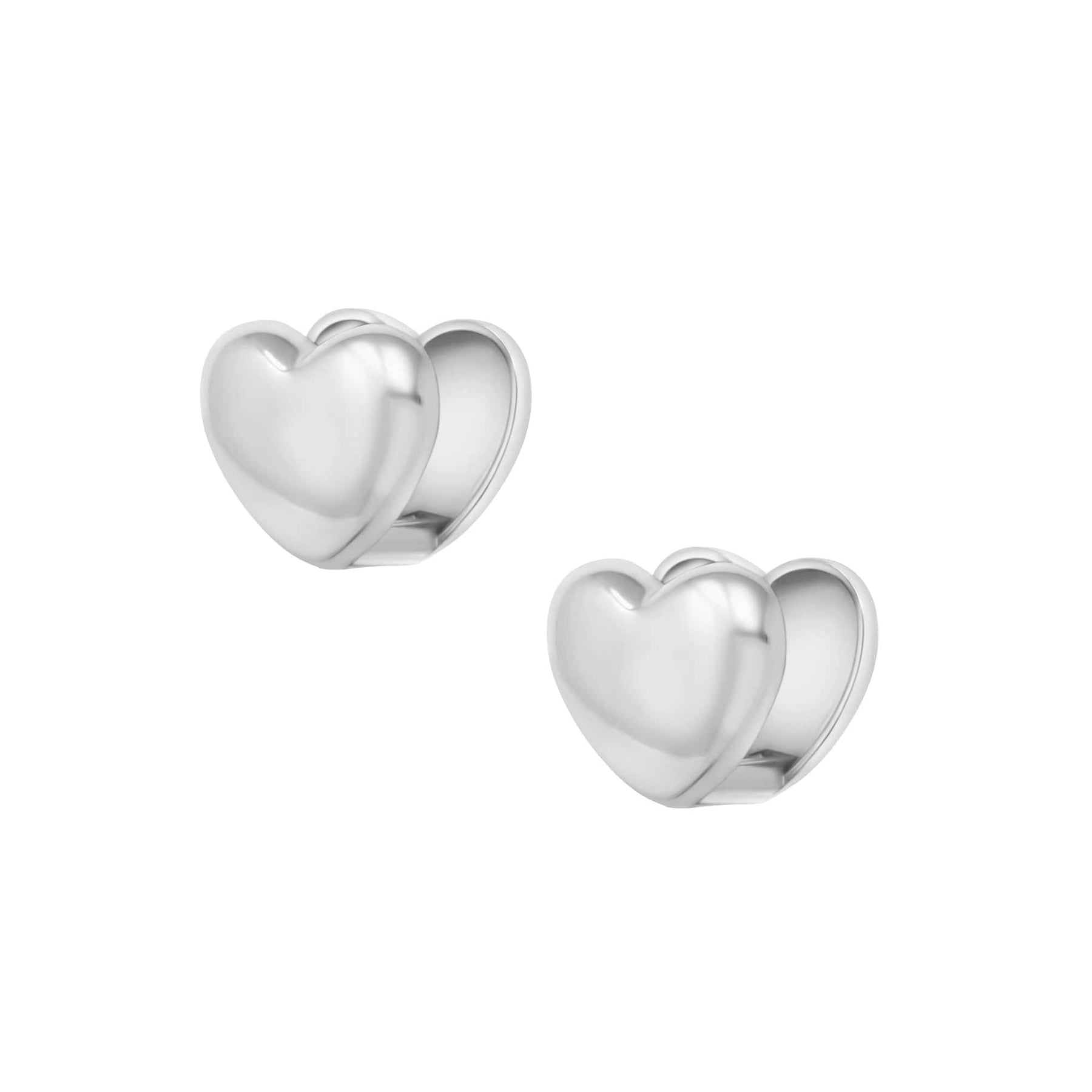 BohoMoon Stainless Steel Lovebug Stud Earrings Silver