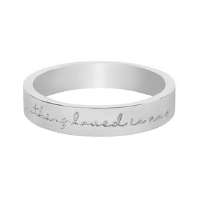 BohoMoon Stainless Steel Loved Not Lost Ring Silver / US 4 / UK H / EUR 46 / (xxsmall)