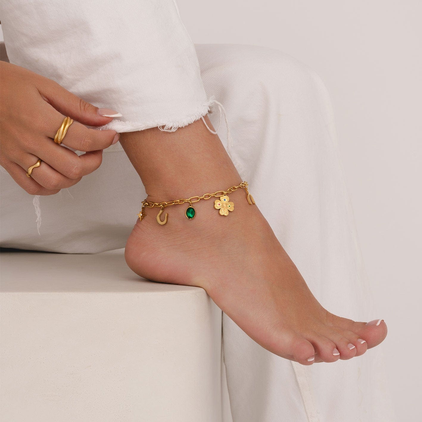 Bohomoon Stainless Steel Lucky Girl Syndrome Anklet