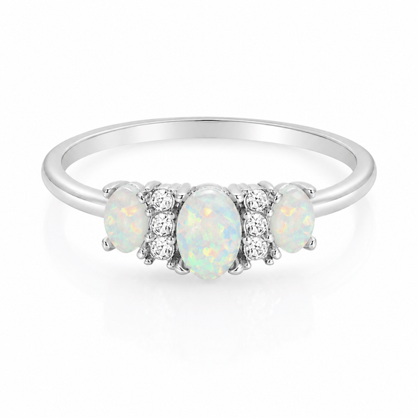 Bohomoon Lumi Opal Ring | Sweatproof & Tarnish Free Luce macchia 