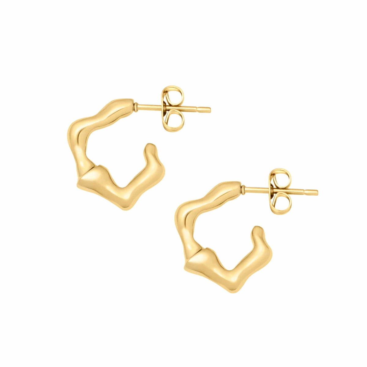 BOHOMOON Stainless Steel Lupita Hoop Earrings Gold