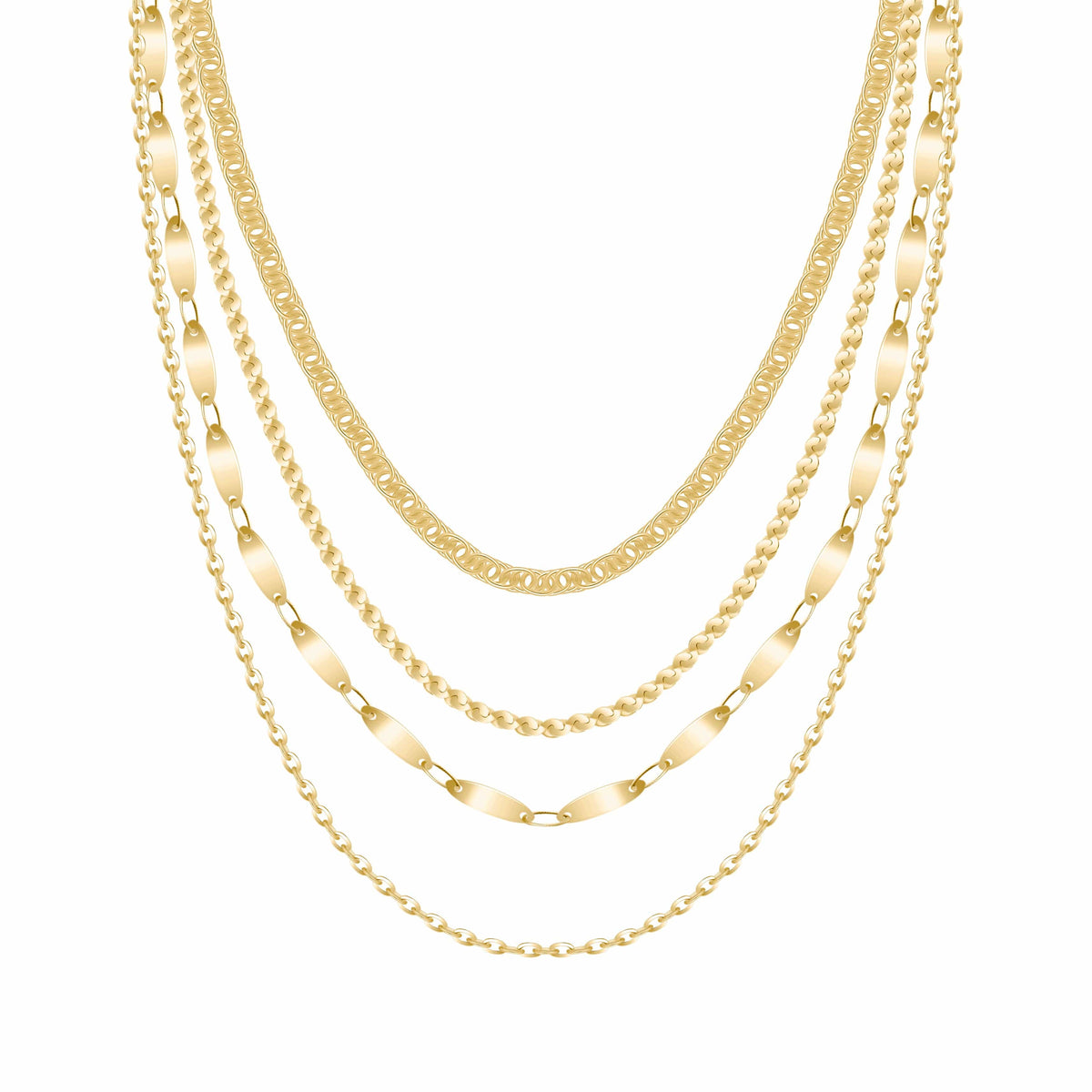 Bohomoon Stainless Steel Luva Layered Necklace