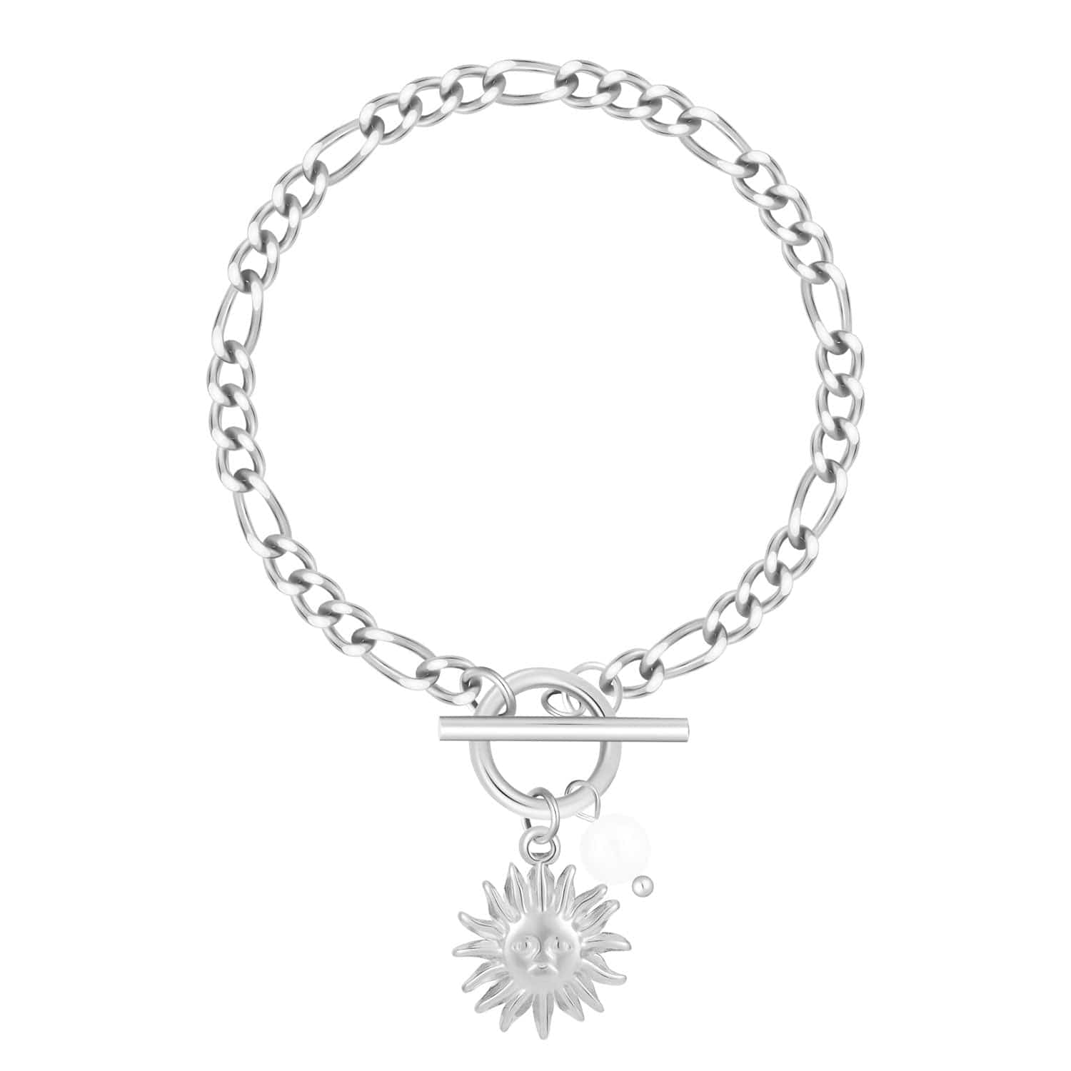 Bohomoon Stainless Steel Lux Pearl TBar Bracelet
