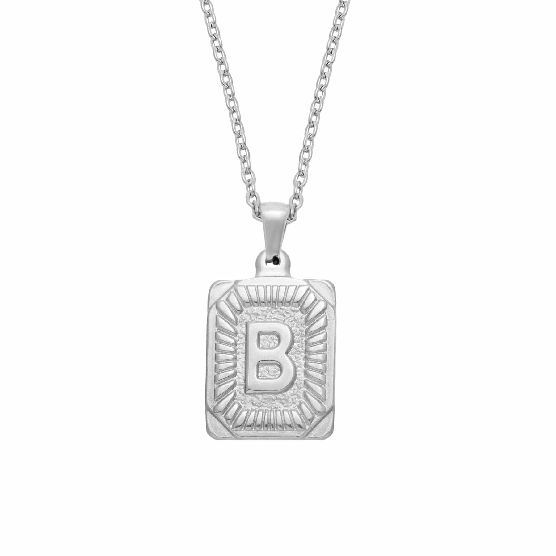 BOHOMOON Stainless Steel Luxe Initial Necklace Silver / A