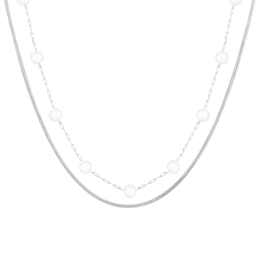 Bohomoon Stainless Steel Lydia Pearl Layered Necklace