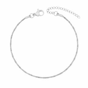 BohoMoon Stainless Steel Lyla Anklet Silver