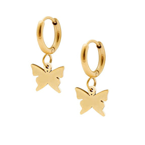 BohoMoon Stainless Steel Lyra Hoop Earrings Gold
