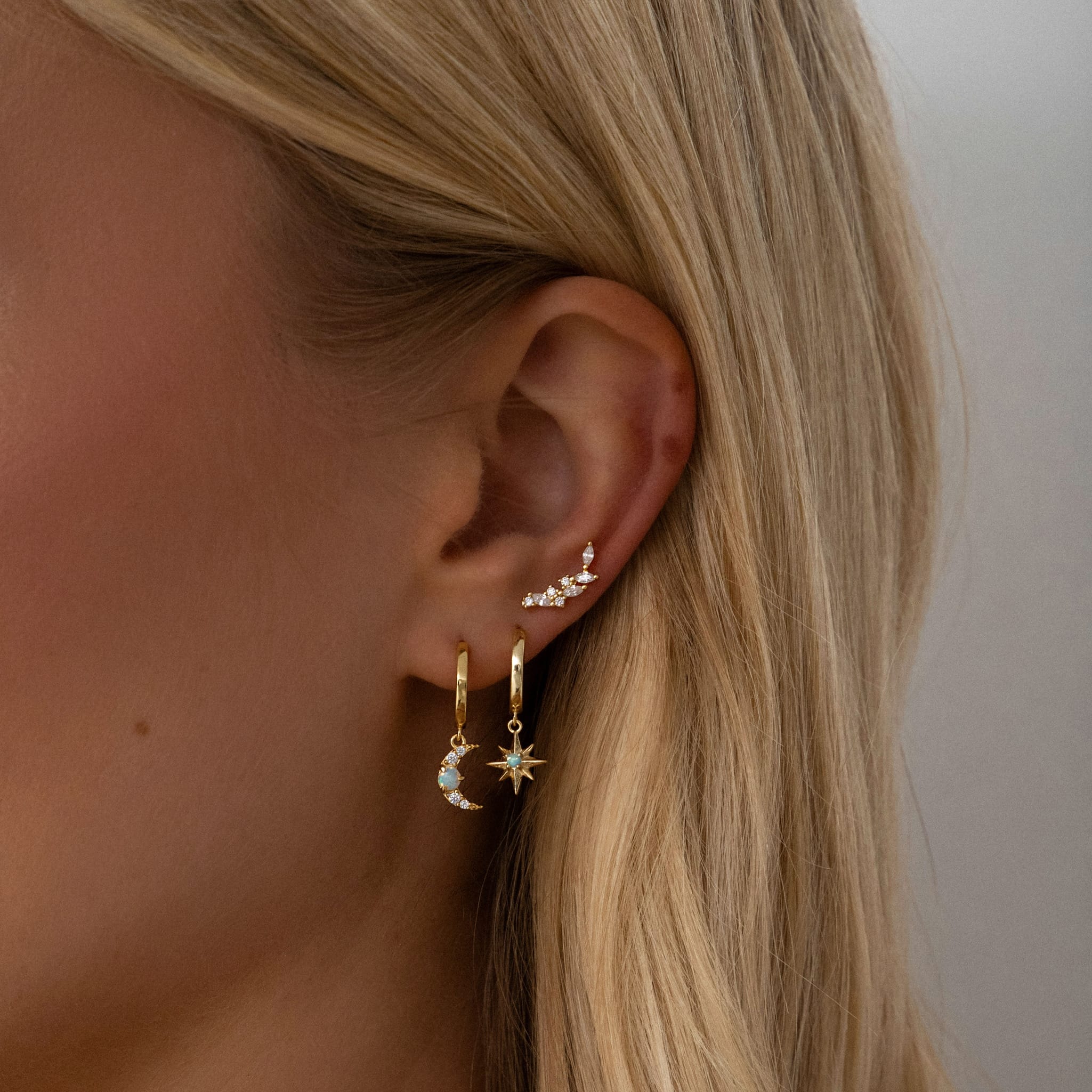 Bohomoon Stainless Steel Lyra Stud Earrings