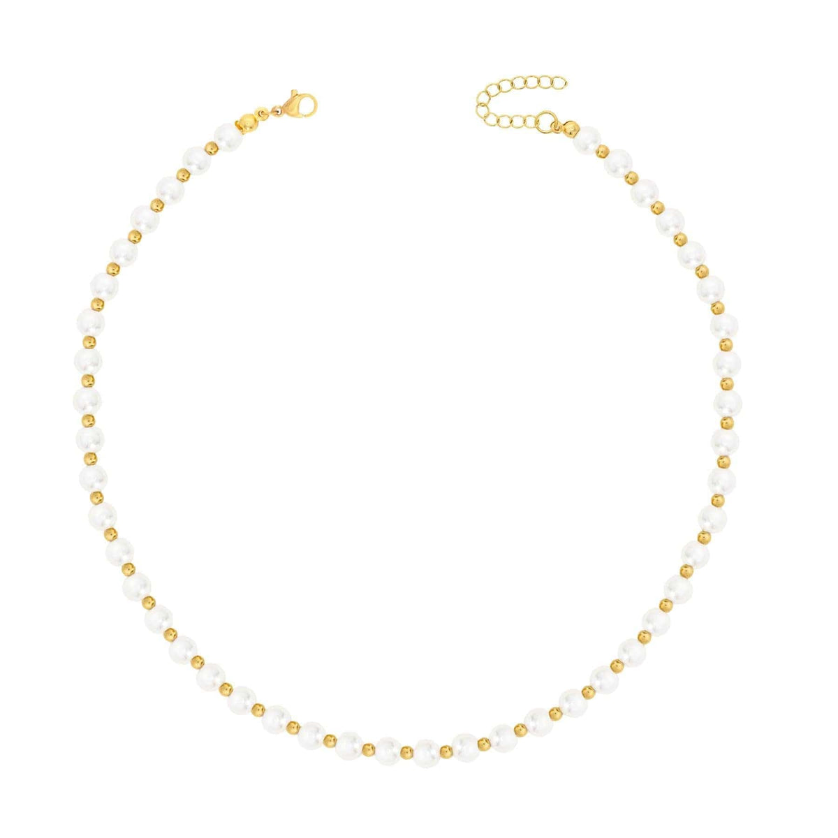 BohoMoon Stainless Steel Macy Pearl Necklace Gold