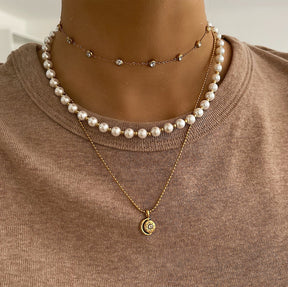 BohoMoon Stainless Steel Macy Pearl Necklace