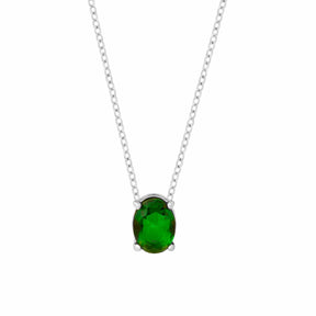 BohoMoon Stainless Steel Maia Necklace Silver / Green