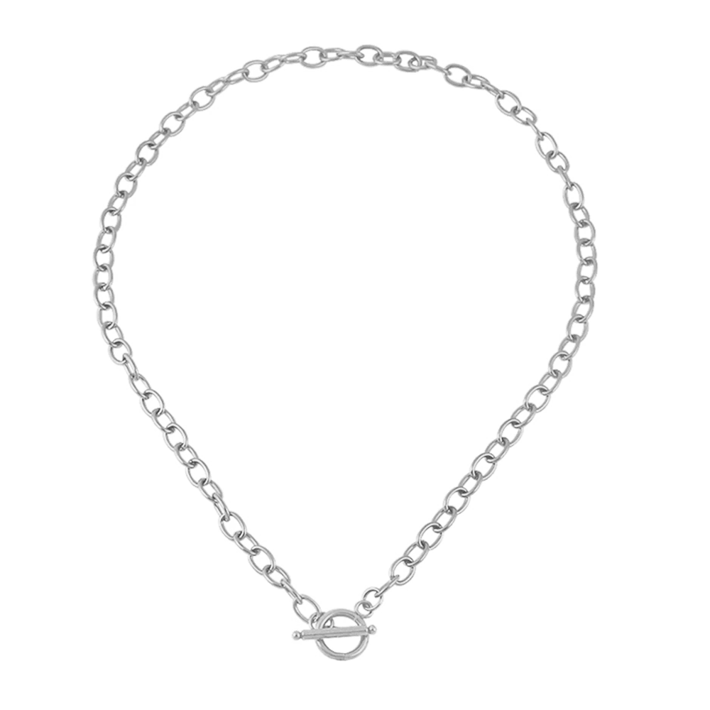 BohoMoon Stainless Steel Maisie TBar Necklace Silver