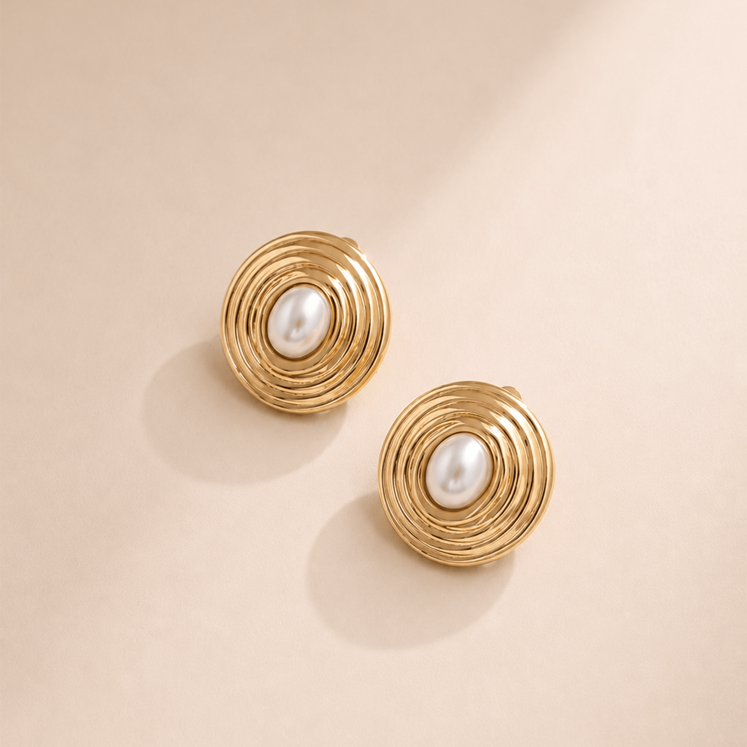 Bohomoon Stainless Steel Marcella Pearl Stud Earrings
