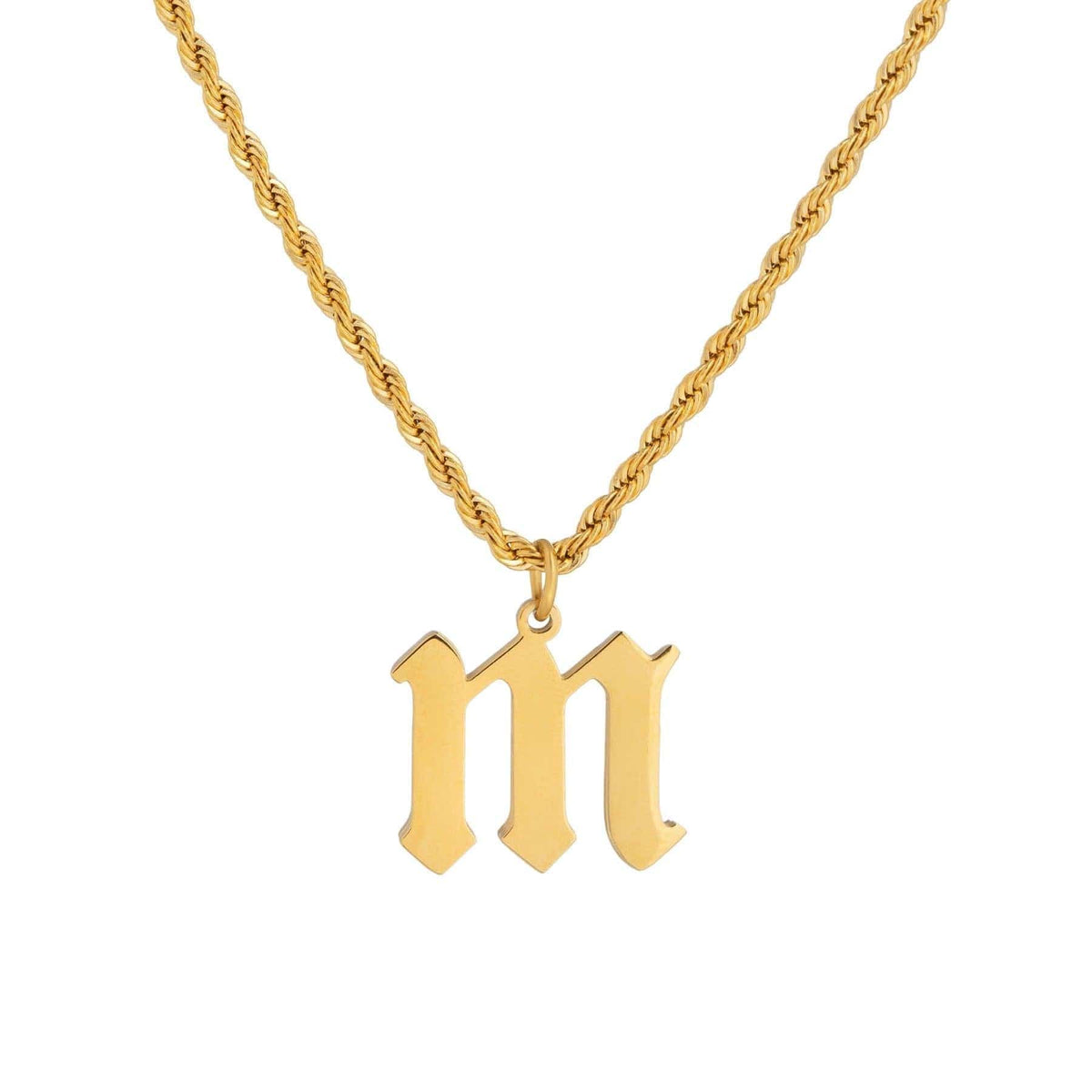 BohoMoon Stainless Steel Marella Lowercase Initial Necklace Gold / A