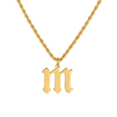 BohoMoon Stainless Steel Marella Lowercase Initial Necklace Gold / A