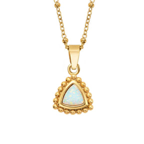 BohoMoon Stainless Steel Margot Opal Necklace Gold