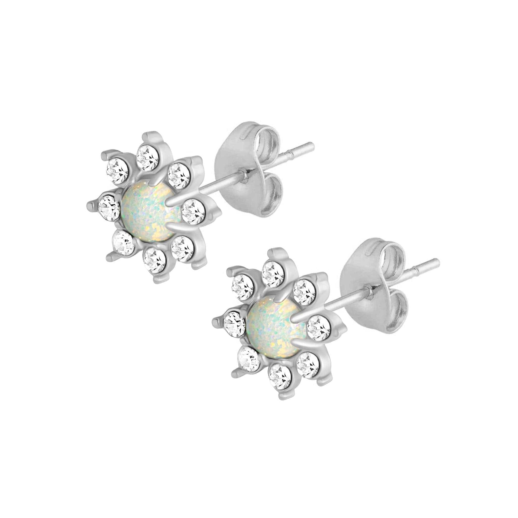 BOHOMOON Stainless Steel Mars Opal Stud Earrings Silver