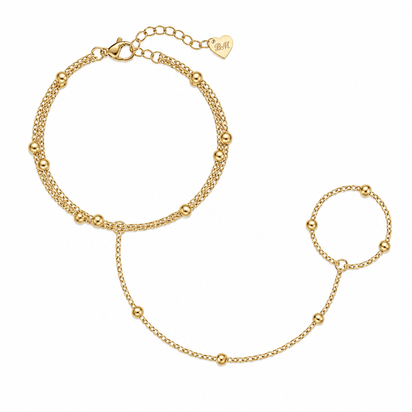 Bohomoon Stainless Steel Maude Hand Chain Bracelet