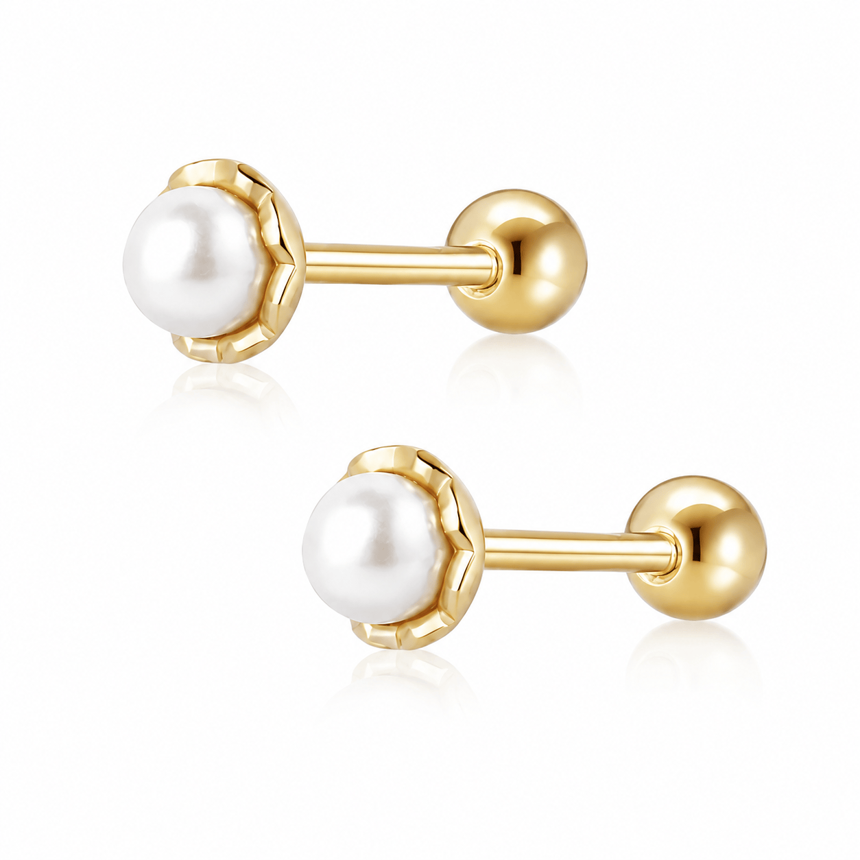 Bohomoon Stainless Steel Maya Pearl Stud Earrings