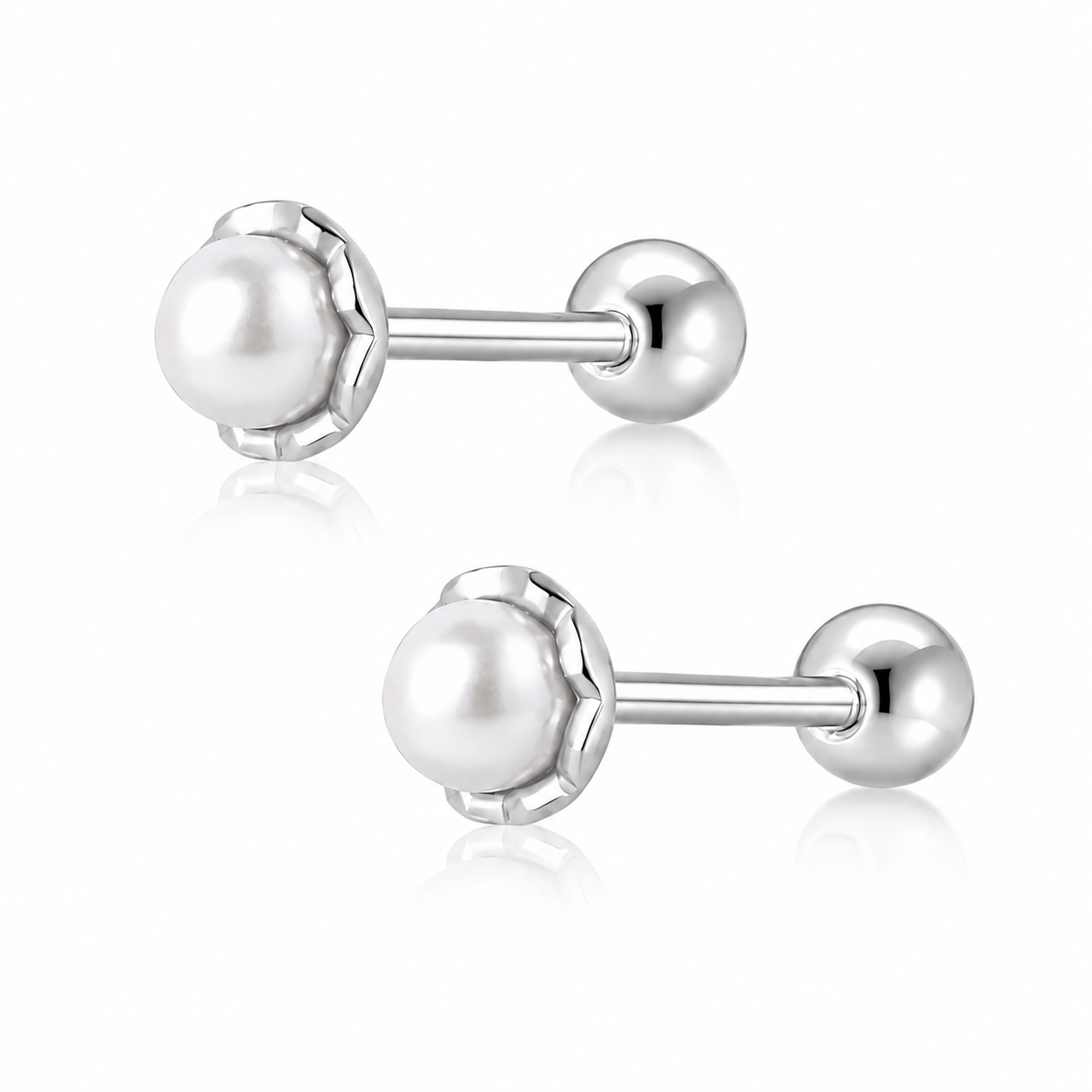 Bohomoon Stainless Steel Maya Pearl Stud Earrings