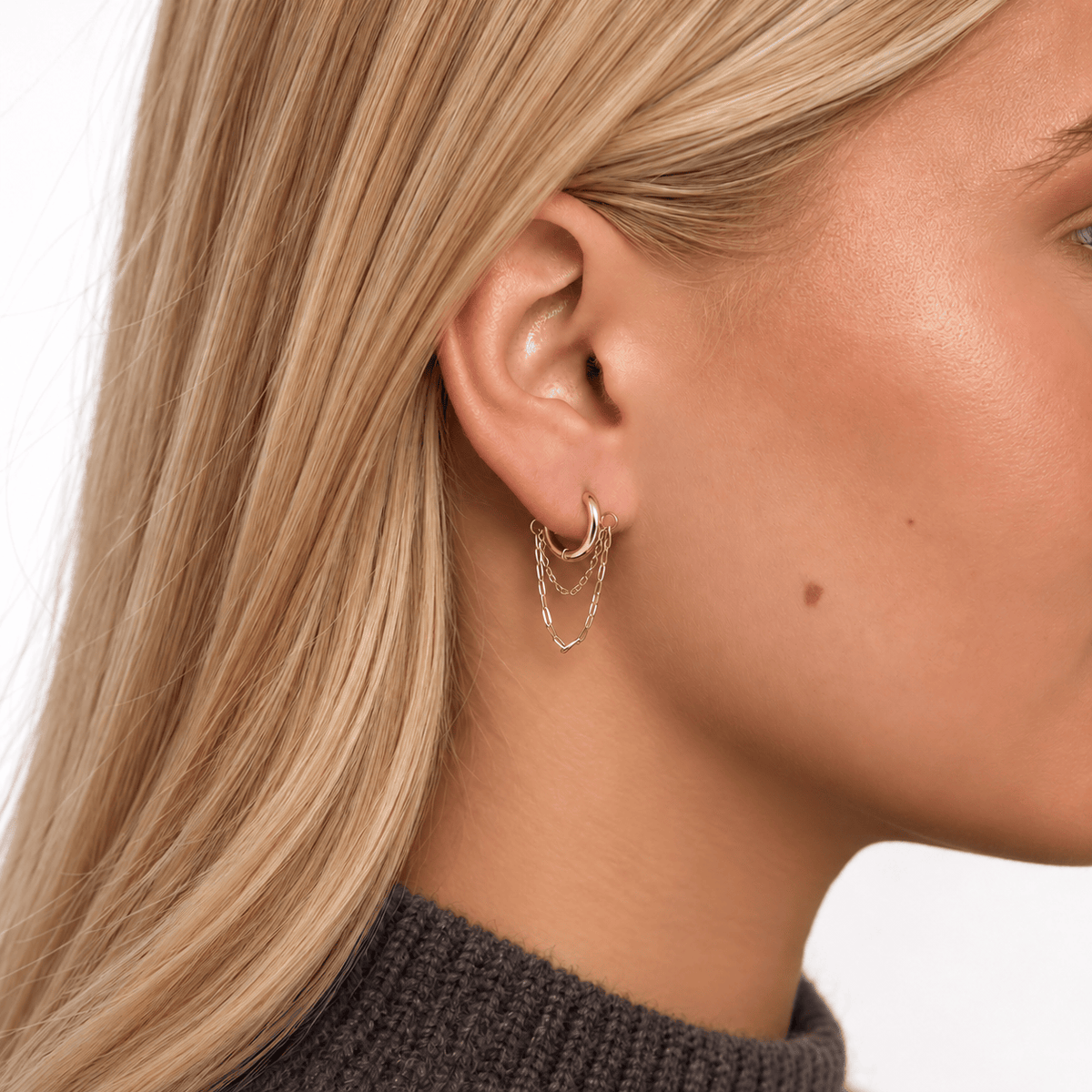 Bohomoon Stainless Steel Megan Hoop Earrings