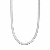 BohoMoon Stainless Steel Melina Herringbone Necklace Silver