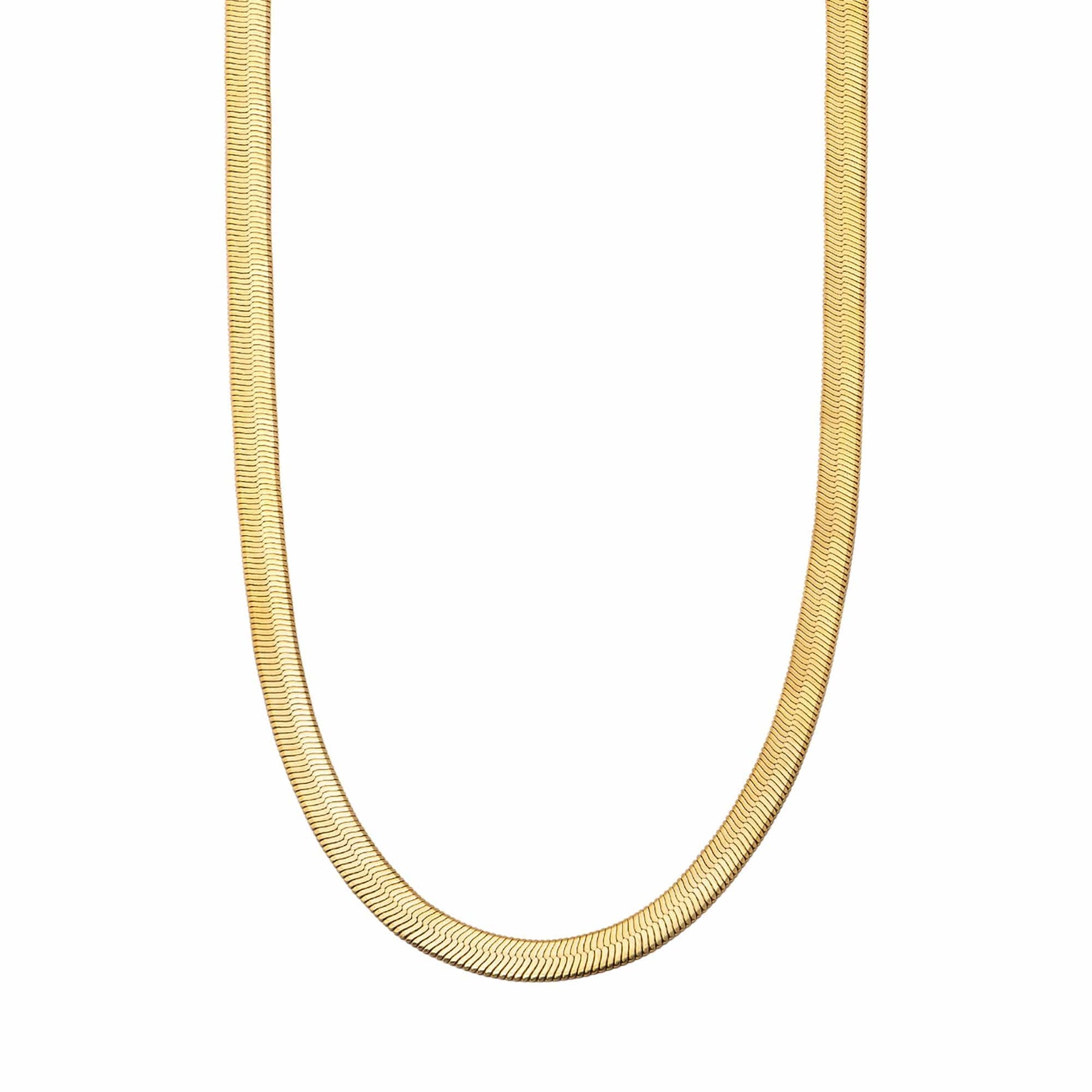 BohoMoon Stainless Steel Melina Herringbone Necklace Gold