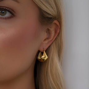 BohoMoon Stainless Steel Melissa Hoop Earrings Gold