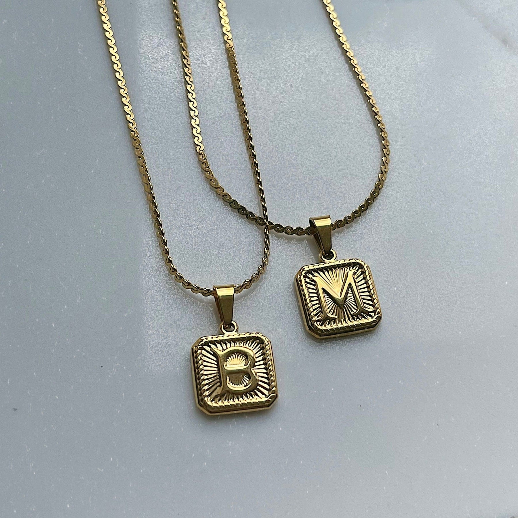BohoMoon Stainless Steel Mesmerise Initial Necklace
