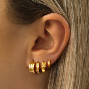 BohoMoon Stainless Steel Mickie Hoop Earrings Gold