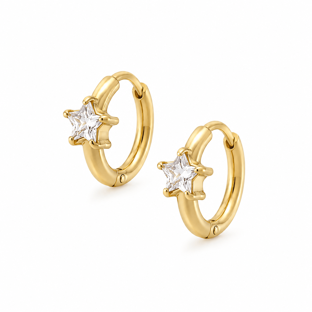 Bohomoon Stainless Steel Mika Star Hoop Earrings