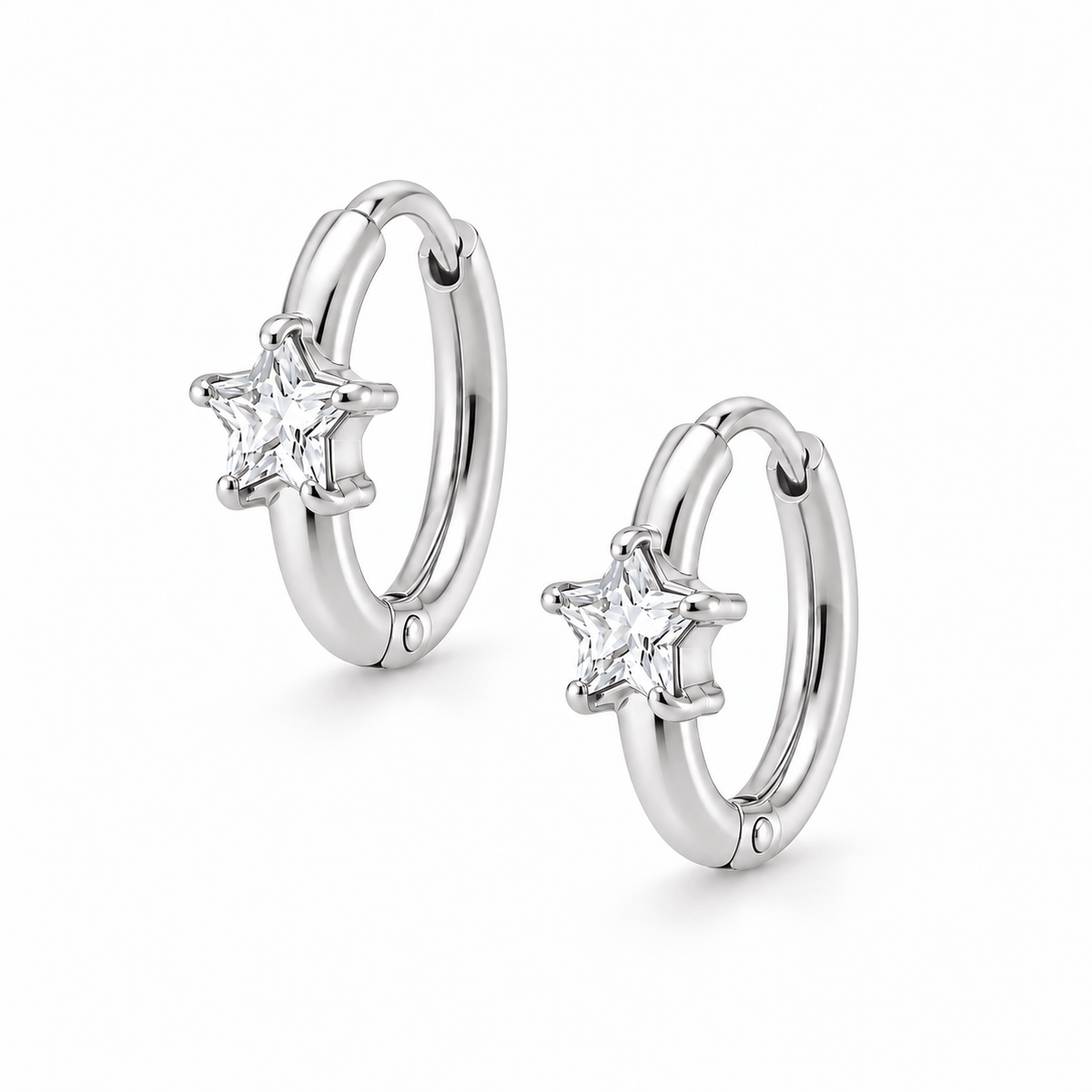 Bohomoon Stainless Steel Mika Star Hoop Earrings