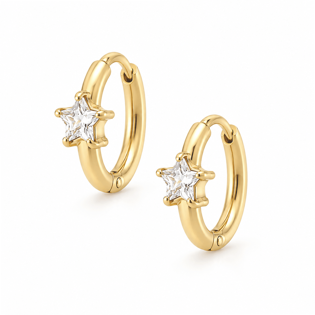 Bohomoon Stainless Steel Mika Star Hoop Earrings
