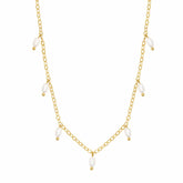 BohoMoon Stainless Steel Milly Pearl Necklace Gold