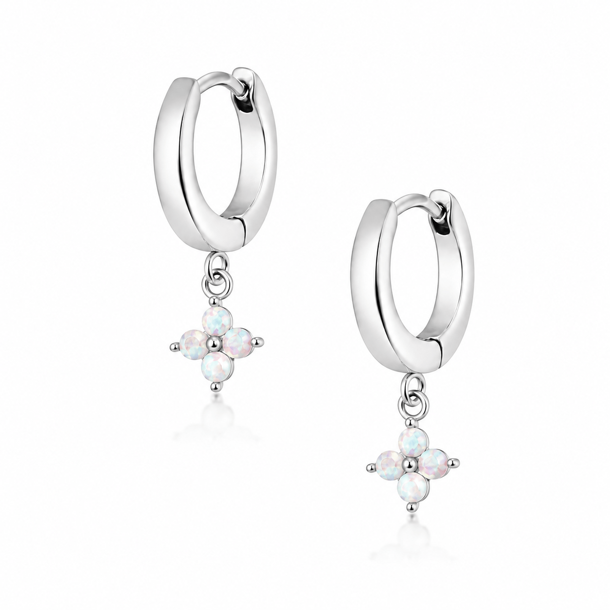 Bohomoon Stainless Steel Milos Opal Hoop Earrings
