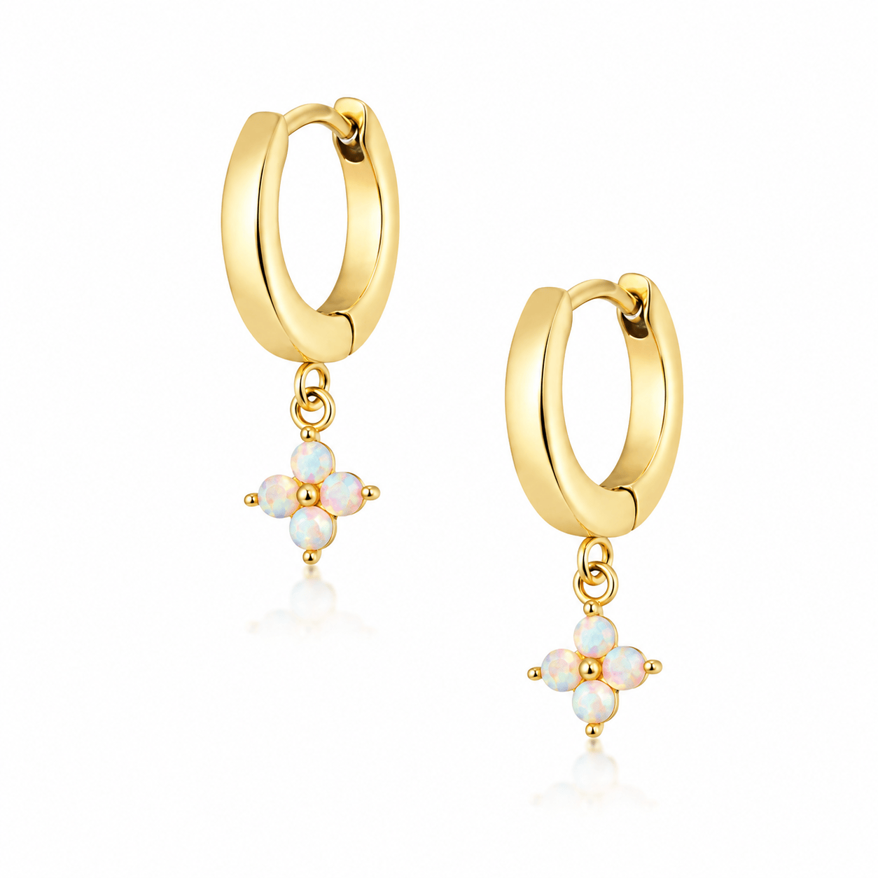 Bohomoon Stainless Steel Milos Opal Hoop Earrings