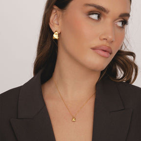 Bohomoon Stainless Steel Mini Bubble Initial Necklace