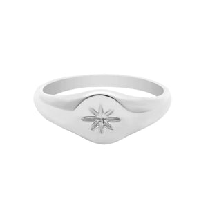 Bohomoon Stainless Steel Mini Star Signet Ring