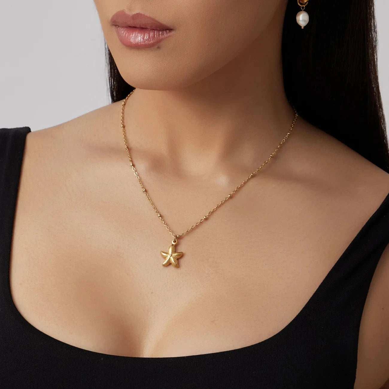 Bohomoon Stainless Steel Mini Starfish Necklace
