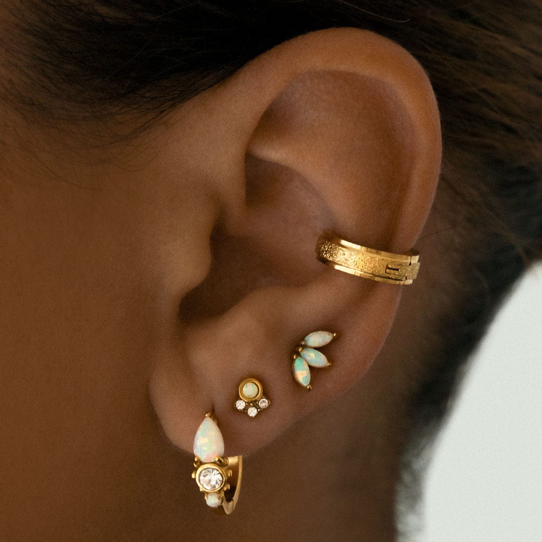 Bohomoon Stainless Steel Mirabel Opal Hoop Earrings