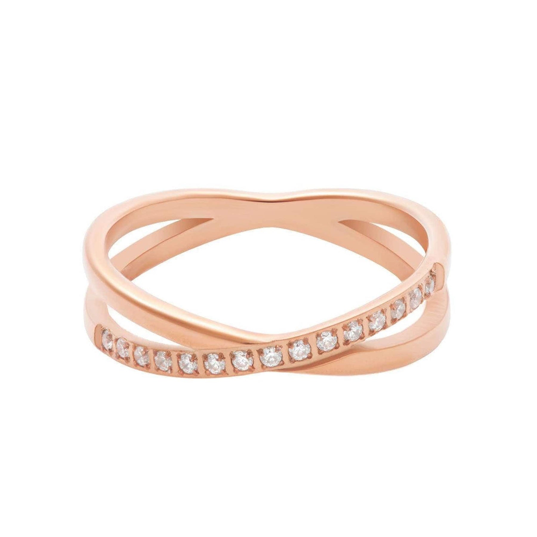 BohoMoon Stainless Steel Mist Ring Rose Gold / US 5 / UK J / EUR 49 (x small)