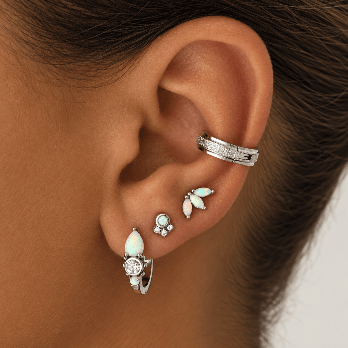 Bohomoon Stainless Steel Misty Ear Cuff