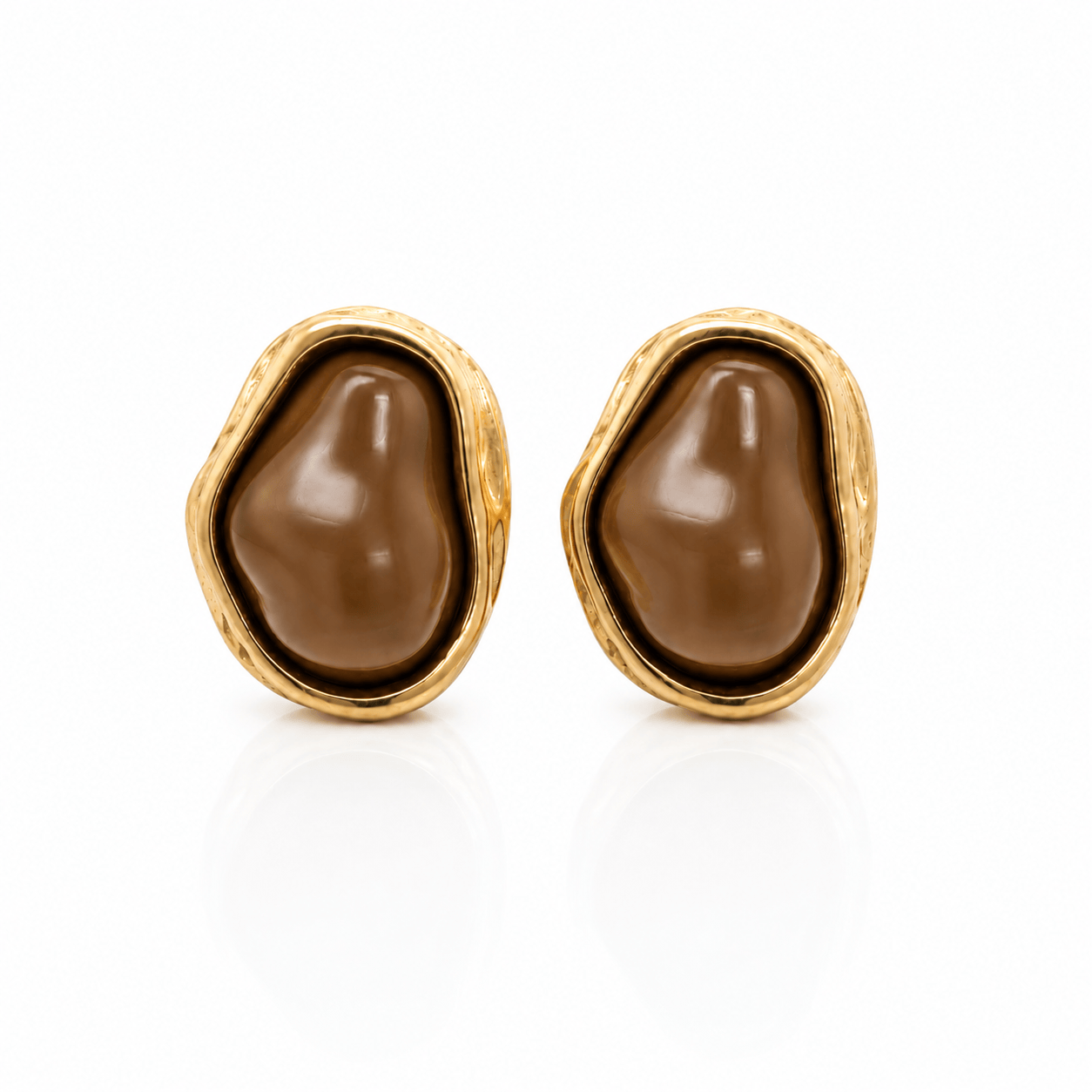 Bohomoon Stainless Steel Mocha Stud Earrings