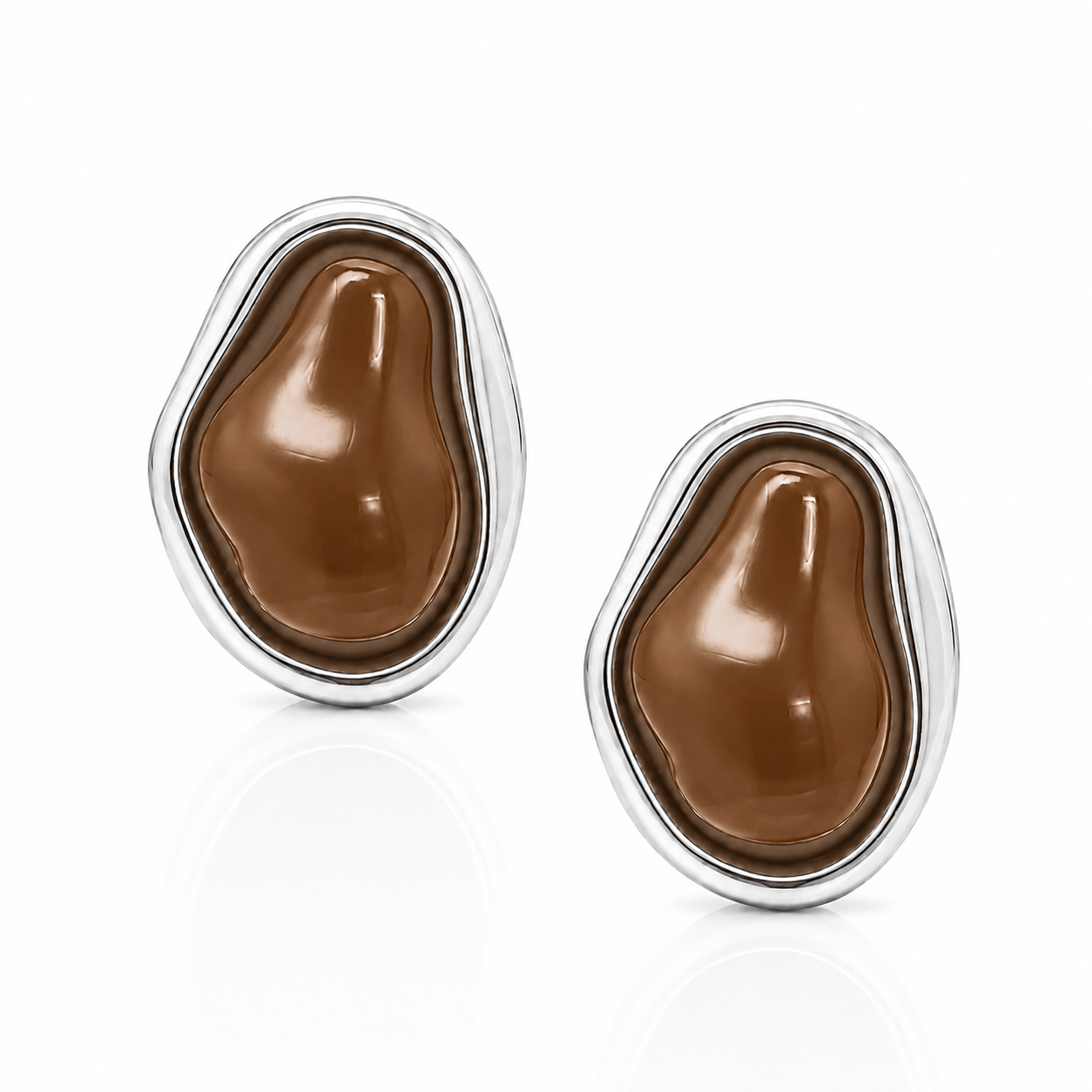 Bohomoon Stainless Steel Mocha Stud Earrings