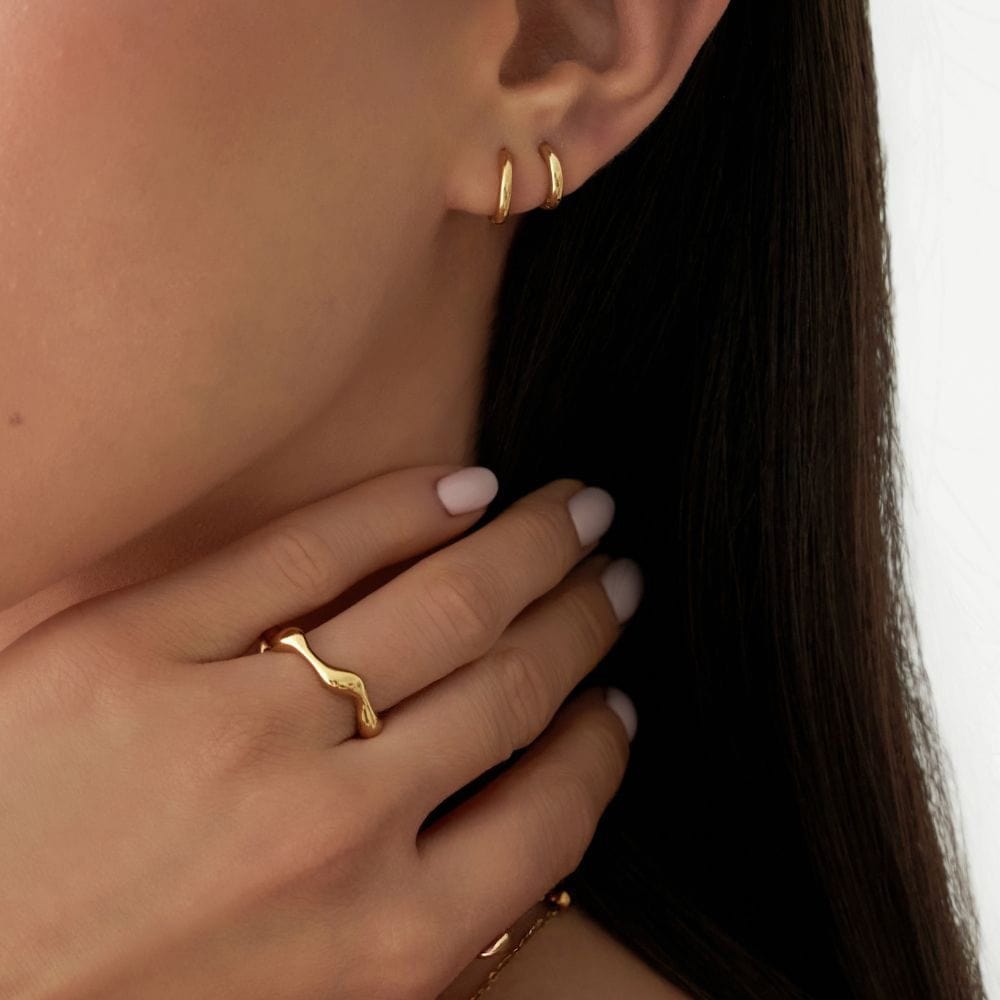 Bohomoon Stainless Steel Molten Ring