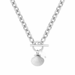 Bohomoon Stainless Steel Monaco Pearl TBar Necklace